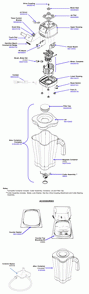 Diagram Diagram and Parts List for HBH650-CE-N  Hamilton Beach Blender